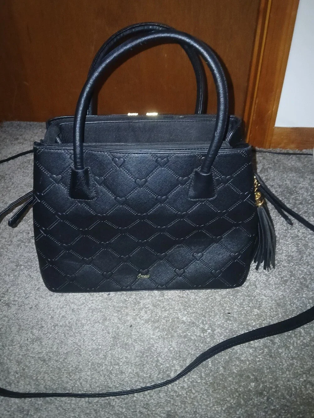 Grossi heart quilted satchel